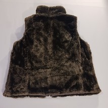 Weatherproof Women's Brown Faux Fur Reversible Full Zip Vest Size Medium image 15