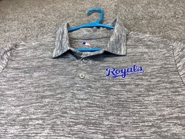 Kansas City Royals Baseball Genuine Merchandise Polo Men Large Shirt Gray MLB - £10.07 GBP