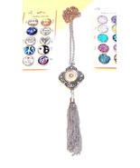 Silver Tassel Necklace with 3 snaps - Interchangeable w/Ginger snaps 18 ... - $8.80
