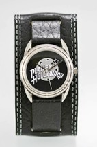 Fossil Reloj de Hombre Planeta Hollywood Inoxidable Plata Negro Ancho Cuero - £27.96 GBP