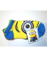 Minions Toddler Boys Girls No Shows Ankle Socks 5pk Size 6-8.5 NWT - £6.85 GBP