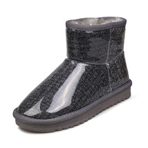 Winter New Warm Snow Short Plush Women Boots Mujer Slip-on Ankle Chelsea Female  - £39.98 GBP