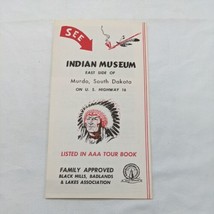 Vintage 1960s Indian Museum South Dakota Advertisement Brochure - £17.04 GBP