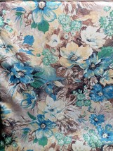 Vintage Floral Fabric by the yard width56&quot;, For Curtain Drapes Pillows Bedspread - £23.18 GBP