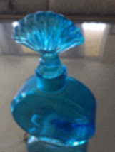 Turquoise bottle 6” with shell motif topper - $36.99