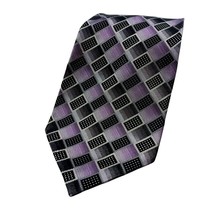 Platinum Designs Purple Black Tie Silk Necktie 65&quot; Long - £5.49 GBP
