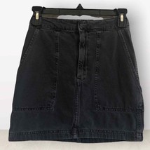 Free People gray washed denim jean mini skirt size 0 - £19.86 GBP