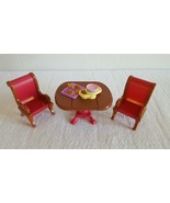 Fisher-Price Loving Family Dining Room Table Chairs Set with Food EUC Sh... - £10.99 GBP