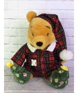 Disney Store Holiday Morning Christmas Winnie The Pooh Plush Stuffed Ani... - £16.58 GBP