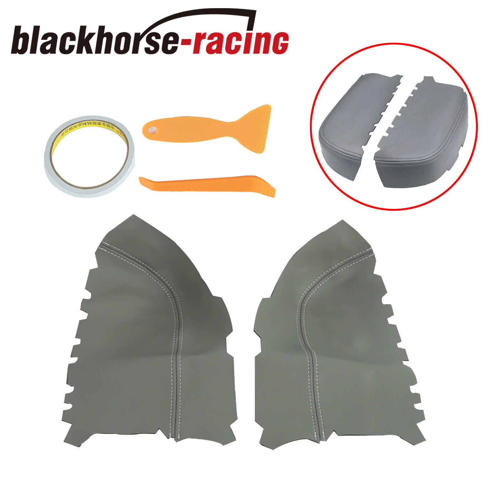 PAIR FIT FOR 2009-2015 HONDA PILOT LEATHER FRONT DOOR PANEL ARMREST COVE... - $9.54