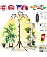 Tri-Head LED Grow Light with Adjustable Stand - Full Spectrum for Indoor... - $103.50 CAD