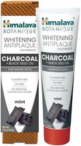 Himalaya Botanique Whitening Antiplaque Toothpaste Activated Charcoal Bl... - $19.88