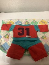 Vintage Cabbage Patch Kid #31 Sweatsuit Outfit RED BLUE/TEAL Made In Taiwan - $55.00