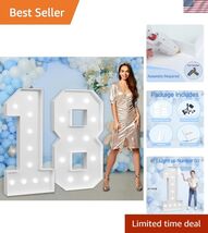 Marquee Numbers Large 18th-Birthday Decorations: 4ft Light Up Number Par... - $112.67