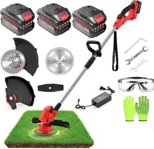 Weed Eater, Electric Weed Eater With 3Pcs 21V 4.0Ah Lithium Batteries, B... - £153.70 GBP