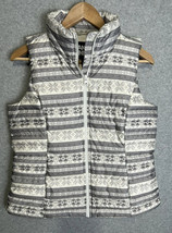 Lands End Puffer Vest with Goose Down Feather Insulation Gray Womens Small - £12.78 GBP