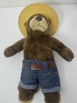 Smokey The Bear 12 Inch Plush Vintage Real Denim Jeans and Felt Hat - £9.72 GBP