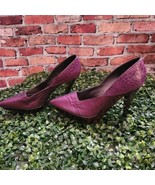 Donna Karan Purple Leather Stiletto Pump US 8.5 / EU 39  Designer Heels ... - $451.39 MXN