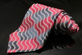 LAUREN Ralph Lauren Men&#39;s Silk Tie Regimental Stripe Red Blue Black White Tie - £13.37 GBP