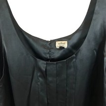 Womens Size Small Wilfred Gray Pure Silk Pleat Detail Flounce Hem Mini Dress - £33.09 GBP