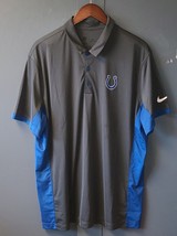 Nike Nfl Team Apparel Indianapolis Colts Charcoal Blue Polo Shirt Men&#39;s Xl - £17.27 GBP