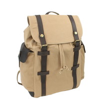 Vagarant Traveler Stylish Canvas Laptop Backpack CK07.Khaki - £50.29 GBP