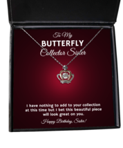 Necklace Birthday Present For Butterfly Collector Sister - Jewelry Crown  - £39.29 GBP