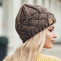 Vintage Rhombus Knitted Beanie Classic Hat - 5 Available Colors New! - £3.82 GBP