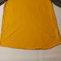 American Eagle Outfitters Women's Yellow & Gray 3/4 Sleeve Henley T-Shirt Small image 9