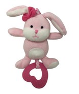 Carters Child of Mine Pink Teether Rattle Plush Bunny Rabbit Hanging Cri... - $10.61