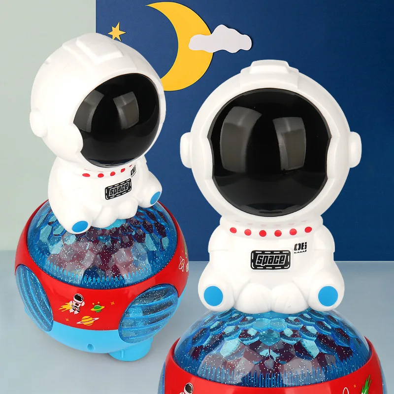 Cartoon Dancing Space Astronaut Toy Electronic Robot 360 Degree Rotation with - £20.09 GBP