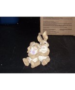 VINTAGE SANDSTONE RABBITS FIGURINE - $11.30