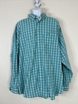 Dockers Blue White Window Pane Check Button Up Shirt Long Sleeve Mens 3XLT - $11.59