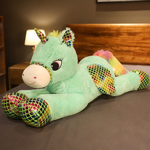 Rainbow Unicorn Plush Toy Stuffed Cartoon Unicorn Dolls Soft Animal Horse Pillow - £39.20 GBP