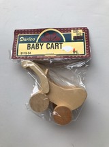Wooden Miniature Baby Doll Cart Dollhouse Furniture Darice Craft Supplie... - $6.97