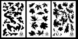 3Pack! Spray Paint Camouflage Stencils 14&quot;  TACS - Leafy Maple - Army Camo - £11.14 GBP