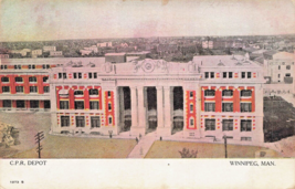 Winnipeg Manitoba Ca~Cpr Canadian Pacific Railroad Depot~Antique 1906 Postcard - £5.46 GBP