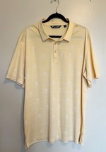 Travis Matthew Hit Guac Bottom Polo Shirt Sz XXL Yellow Palm Tree Golf C... - £31.56 GBP