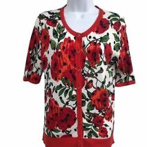 NY &amp; Company Womens Size Small 7th Avenue Design Studio Rose Print Sweater - $19.99