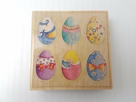 Stamps Happen Rubber Stamp Decorated Easter Eggs Holiday #90386 Good Cond. USA - £10.72 GBP