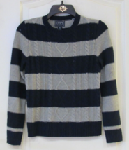 Chaps Classics Long Sleeve Crewneck Sweater Blue/Gray Women&#39;s Sz XS NWT ... - $345.76 MXN
