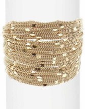 Savvy Cie Multi Chain Gold Plated Layer Bracelet, Gold, NWT - £29.98 GBP