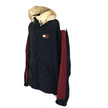 Tommy Hilfiger Mens Vintage Colorblock Hooded Sailing Jacket Coat XL Flag Logo - £59.34 GBP
