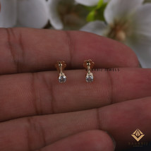 Wilnie&#39;s Invisible Set 14K White Gold Round Lab Grown Diamond Stud earri... - $344.70 CAD
