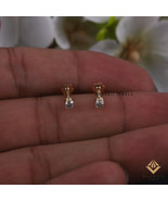 Wilnie&#39;s Invisible Set 14K White Gold Round Lab Grown Diamond Stud earri... - $4,680.39 MXN