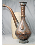 Antique Copper Ewer India Handcrafted Pitcher 19th Century Decorative - £49.20 GBP