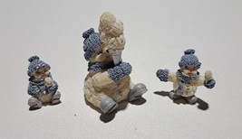 Three - Encore Collectible Snow Buddies Figurines (  Around 2” TALL ) - £17.96 GBP