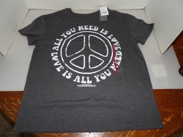 New &quot;All You Need Is Love&quot; Peace Sign Lennon/McCartney Adult XS T-Shirt NWT - £10.35 GBP