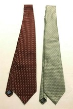 2 SAVILE ROW Men&#39;s Silk Ties Neck Tie Lot Geometric Shapes - £7.86 GBP