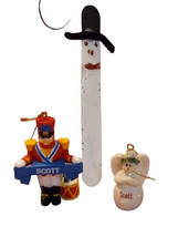 Keepsake Ornament SCOTT lot of 3 Snowangel Toy Soldier Snowman personalized - $9.99